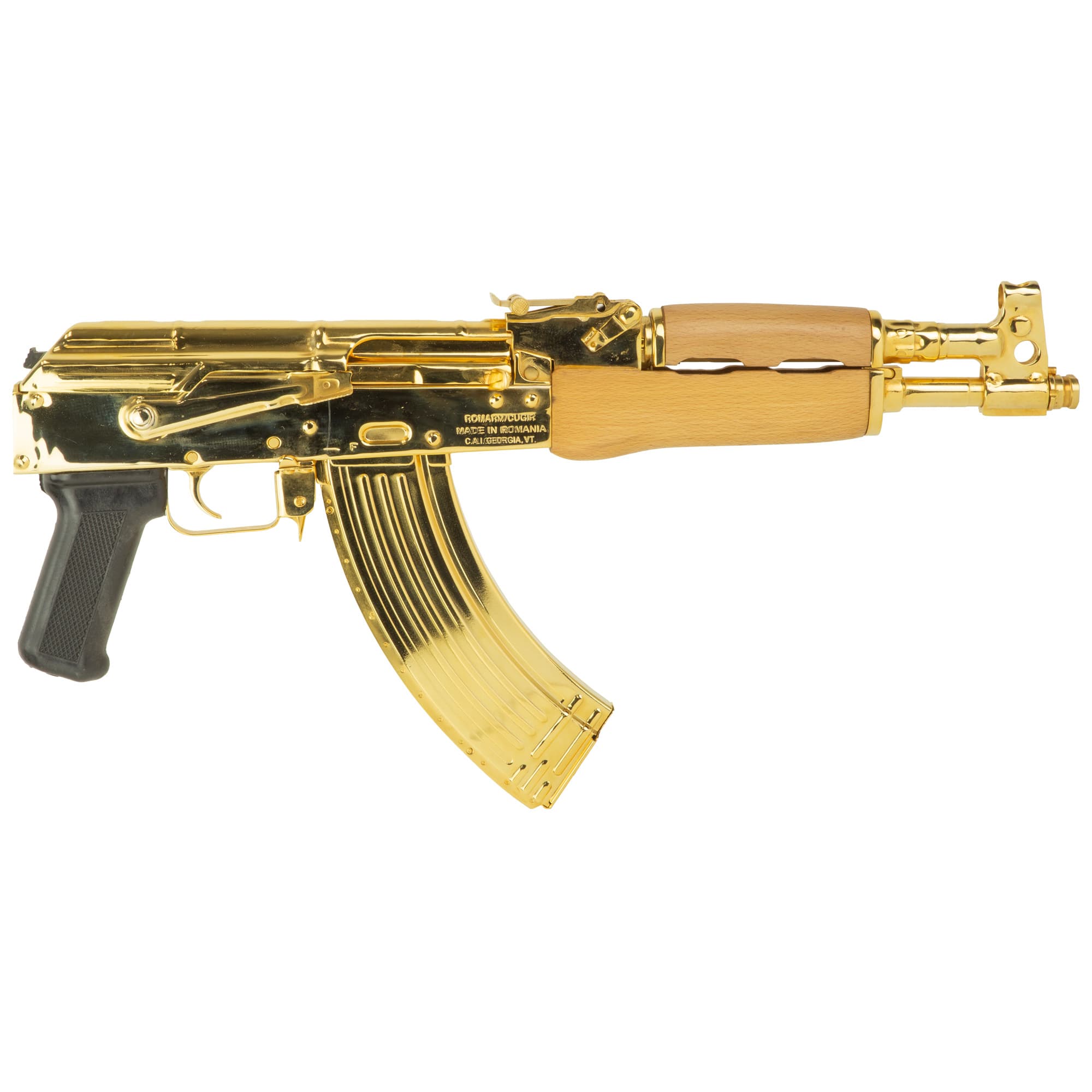 Century Arms Draco 7.62x39 12.25 Barrel 30 Round 24K Gold Semi Automatic Pistol