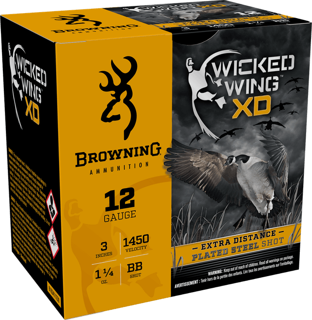 Browning Wicked Wing XD 12 Gauge 1 1/4 Ounce BB Shot 25 Rounds