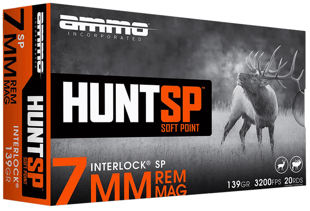 Ammo Inc 7MM139SPA20 Hunt 7mm 139gr Soft Point 20 Rounds
