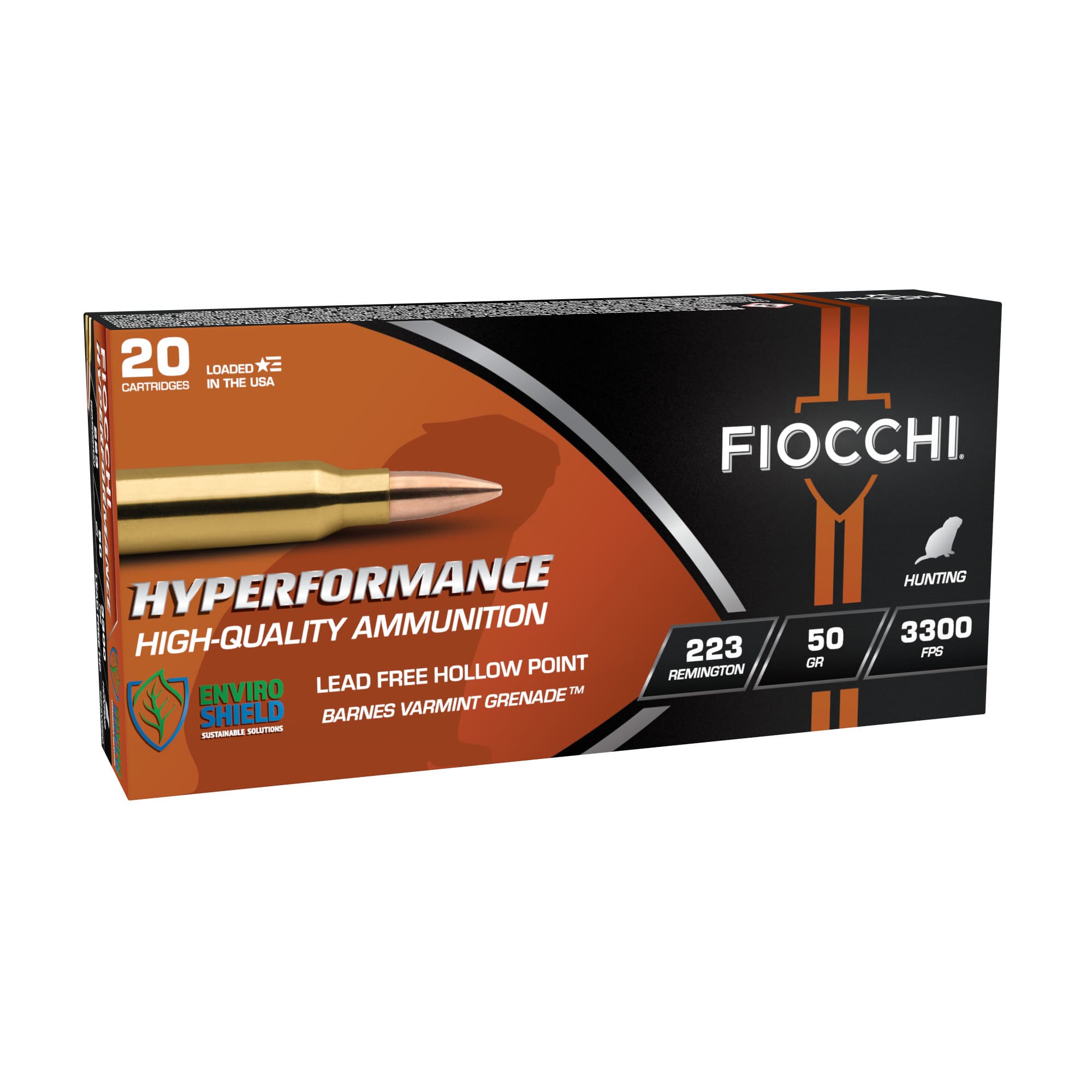 Fiocchi Hyperformance 223 Remington Jacketed 50 Grain 20 Rounds