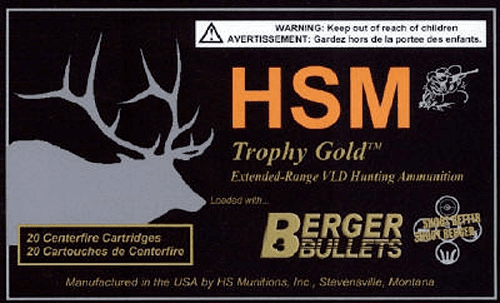 Hsm Trophy Gold 300 Weatherby Magnum Berger Hunting Vld Match 185 Grain 20 Rounds