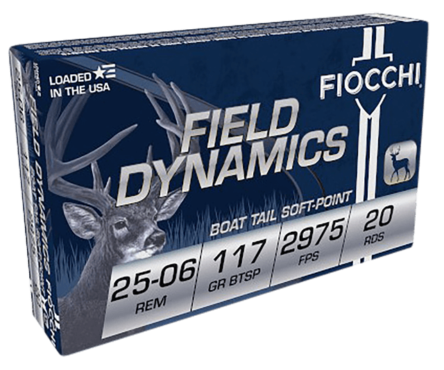 Fiocchi Field Dynamics 25-06 Remington Pointed Soft Point 117 Grain 20 Rounds
