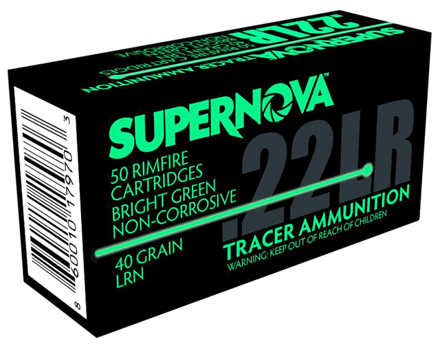 Piney Mountain Ammunition PMSN22LRG Green Tracer Non-Corrosive 22LR 40gr Lead Round Nose 50 Rounds