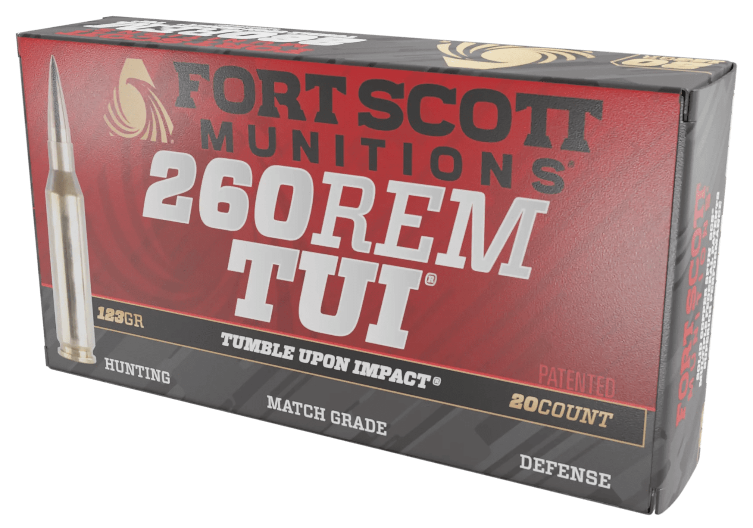 Fort Scott Munitions 260123SCV2 Tumble Upon Impact (TUI)  260Rem 123gr Solid Copper Spun 20 Rounds