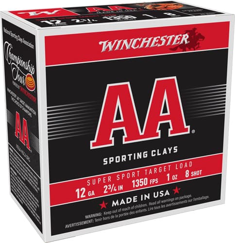 Winchester AA 12 Gauge 1 Ounce Shot #8 25 Rounds