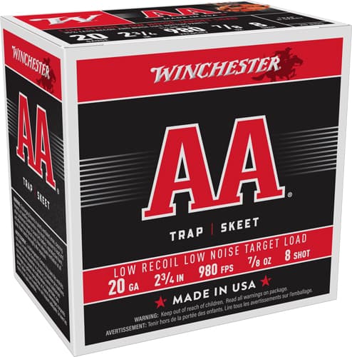 Winchester AA 20 Gauge 7/8 Ounce Shotgun Shells 25 Rounds