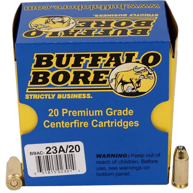 Buffalo Bore Ammunition 23A20 Heavy Strictly Business 40S&W +P 155gr Jacket Hollow Point 20 Rounds