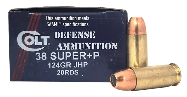 DoubleTap Ammunition 38SU124CT Doubletap Defense 38Super+P 124gr Jacket Hollow Point 20 Rounds