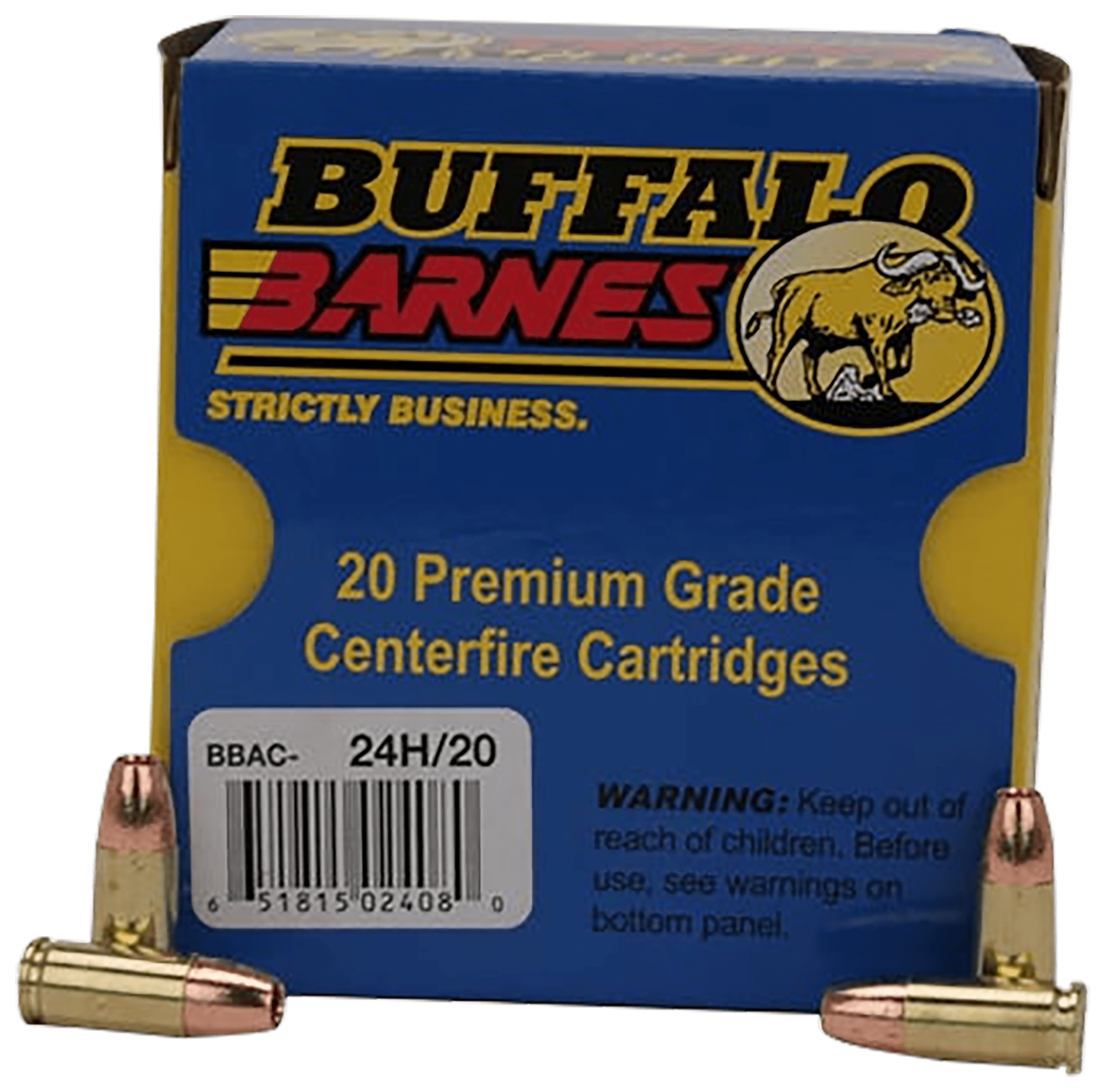 Buffalo Bore Ammunition 24H20 Buffalo-Barnes Strictly Business 9mmLuger +P+ 115gr Barnes TAC-XP Lead Free 20 Rounds
