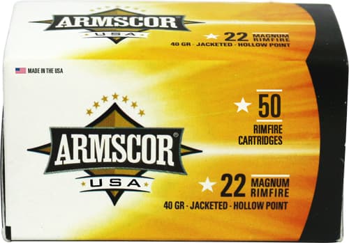 Armscor 22WMR Jacketed Hollow Point 40 Grain 50 Rounds
