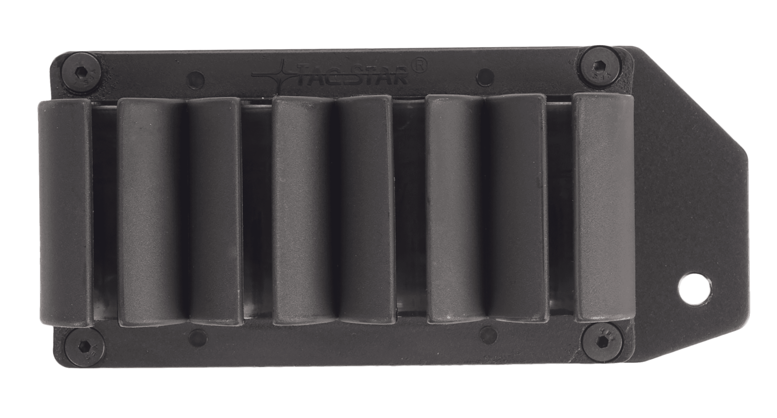 TacStar 1081130 SideSaddle  Rem 870, 1100, 1187 20 Gauge 4 Black Polymer w/Aluminum Mounting Plate