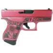 Glock G43X 9mm 3.4in 6rd Pink Custom Engraved Grip