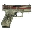 Glock G43X 9mm Luger 3.4in 10rd Rising Sun Habanero Red Bright Nickel Cerakote