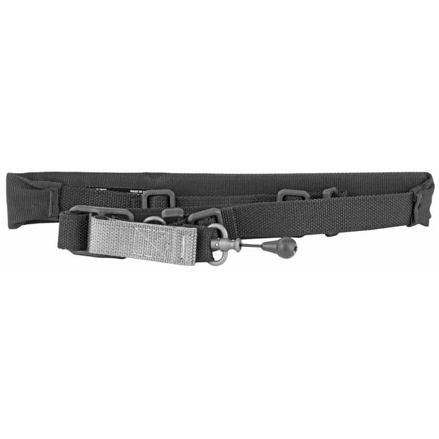 Blue Force Gear VCAS2TO1RED200AABK Vickers 221 Sling made of Black Cordura with 57"-67" OAL, 2" W, Padded & One-Two Point Design & RED Swivel for AR Platform