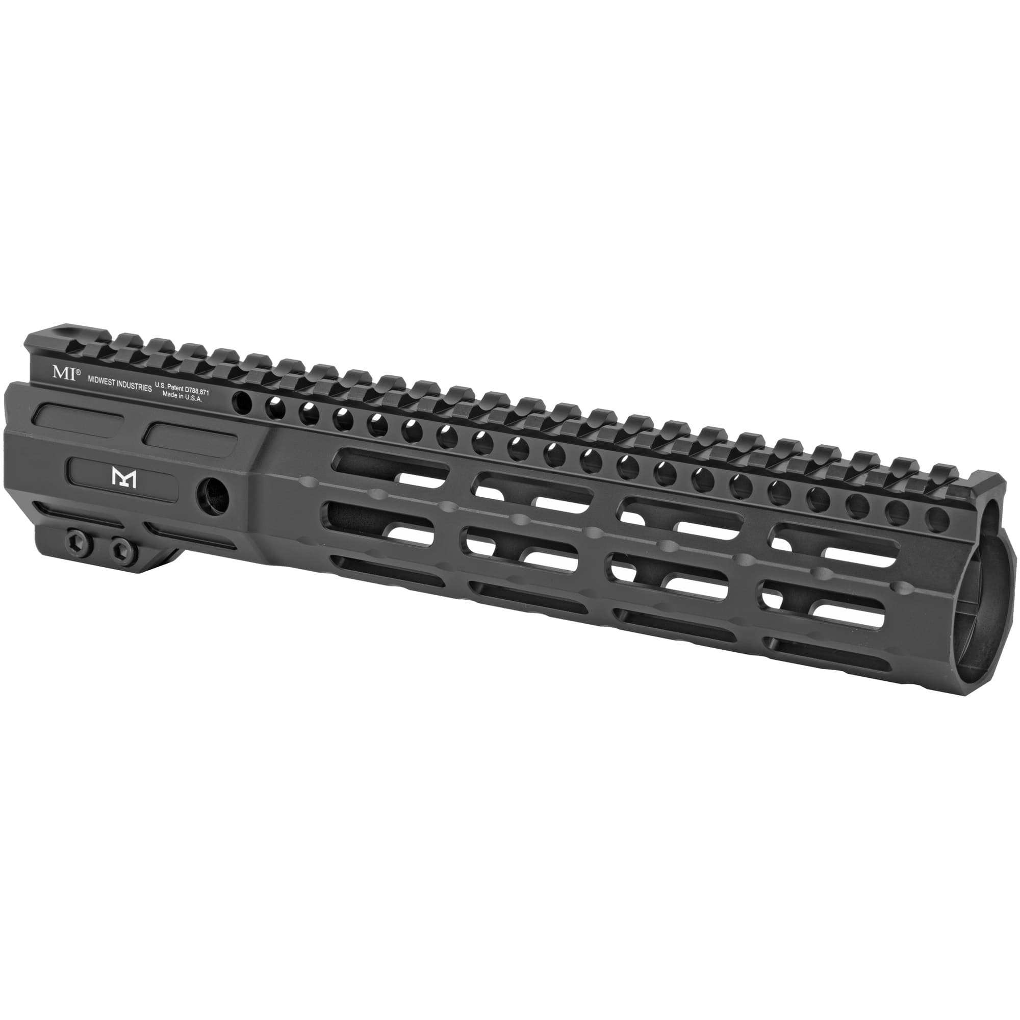Midwest Industries MINF105 Night Fighter 10.50" M-LOK Hardcoat Anodized Aluminum Handguard