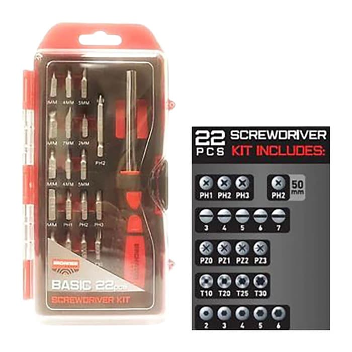 BASIC SCREWDRIVER SET 22 PIECE