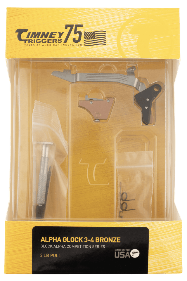 Timney Triggers Alpha Competition Bronze Straight Trigger for Glock Gen 3-4