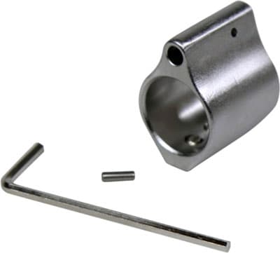 Guntec Usa Low Profile Gas Block .750 Stainless Ar Compatible Three Screws