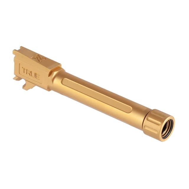 True Precision P365xl 9mm 3.70 Gold Titanium Nitride Threaded Barrel for Sig P365xl