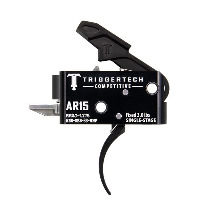TriggerTech AR0SBB33NNP Competitive Pro Curved Single-Stage 3 lbs Trigger for AR-15