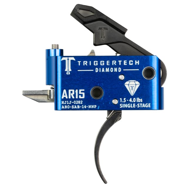 TriggerTech AR0SAB14NNP Diamond Pro Curved Single-Stage Adjustable Trigger 1.5-4.0 lbs
