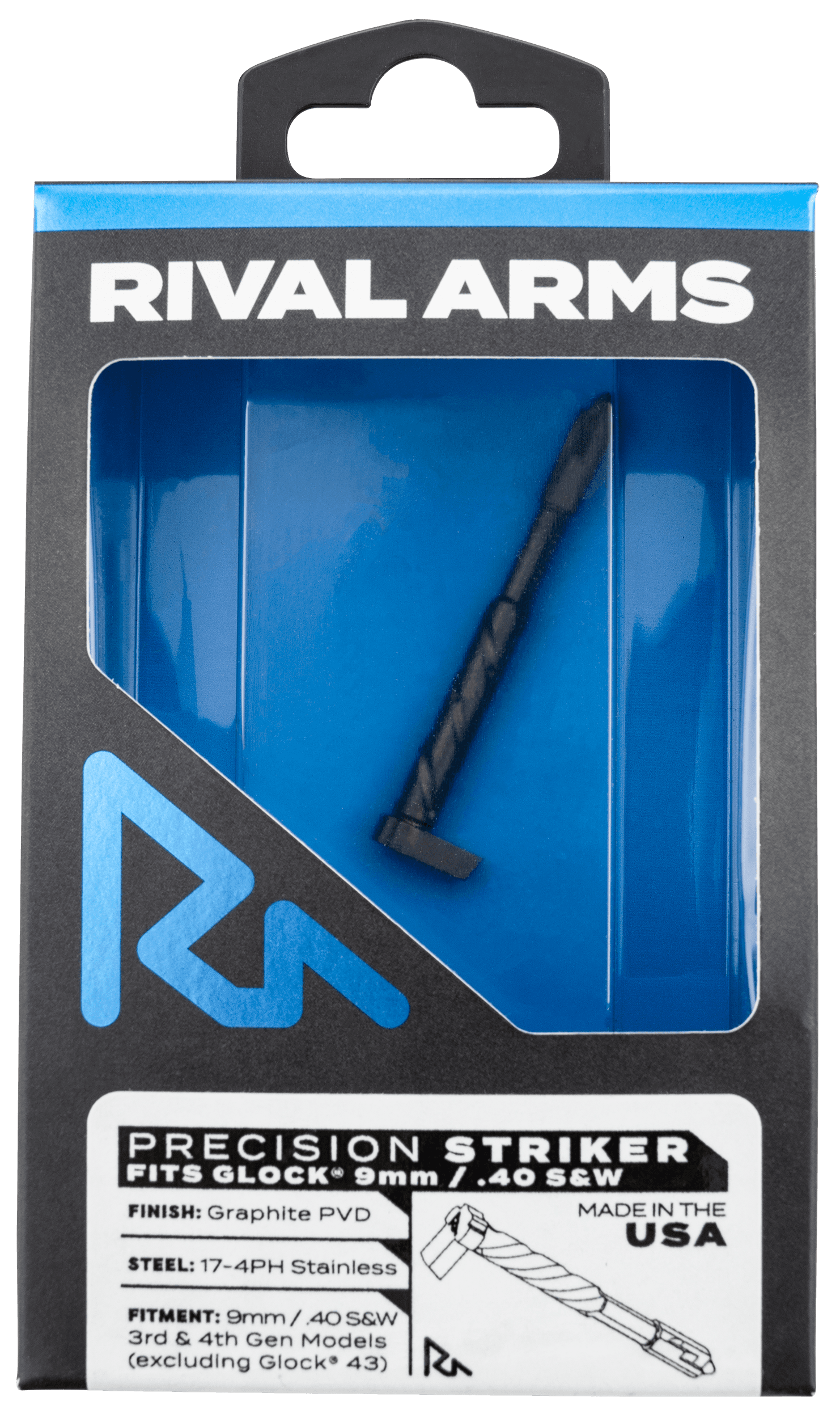 Rival Arms Precision Striker for Glock Gen3-4 9mm 40 S&W 17-4 Stainless PVD