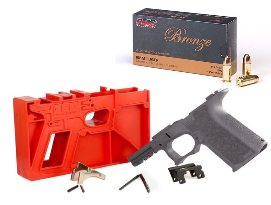 Polymer 80 Pf940c 80% Frame Kit Gray Glock 19/23 Gen3 Compatible