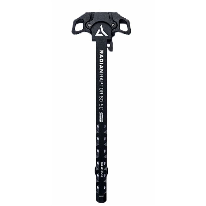 Radian Weapons R0278 Raptor SD-SL Ambi Charging Handle, Black, Slim Line Handles, Gas Ported Shaft, Fits Mil-Spec AR-15/M16 Platform