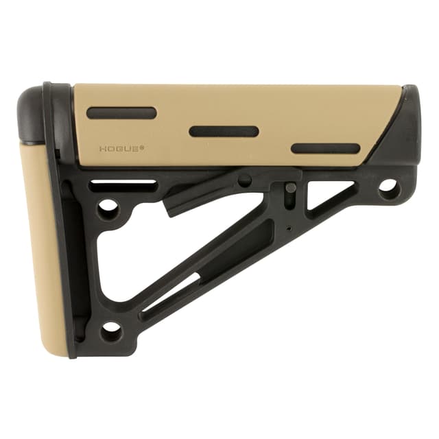 Hogue OverMolded Collapsible Buttstock Fde Fits Mil-Spec Buffer Tubes