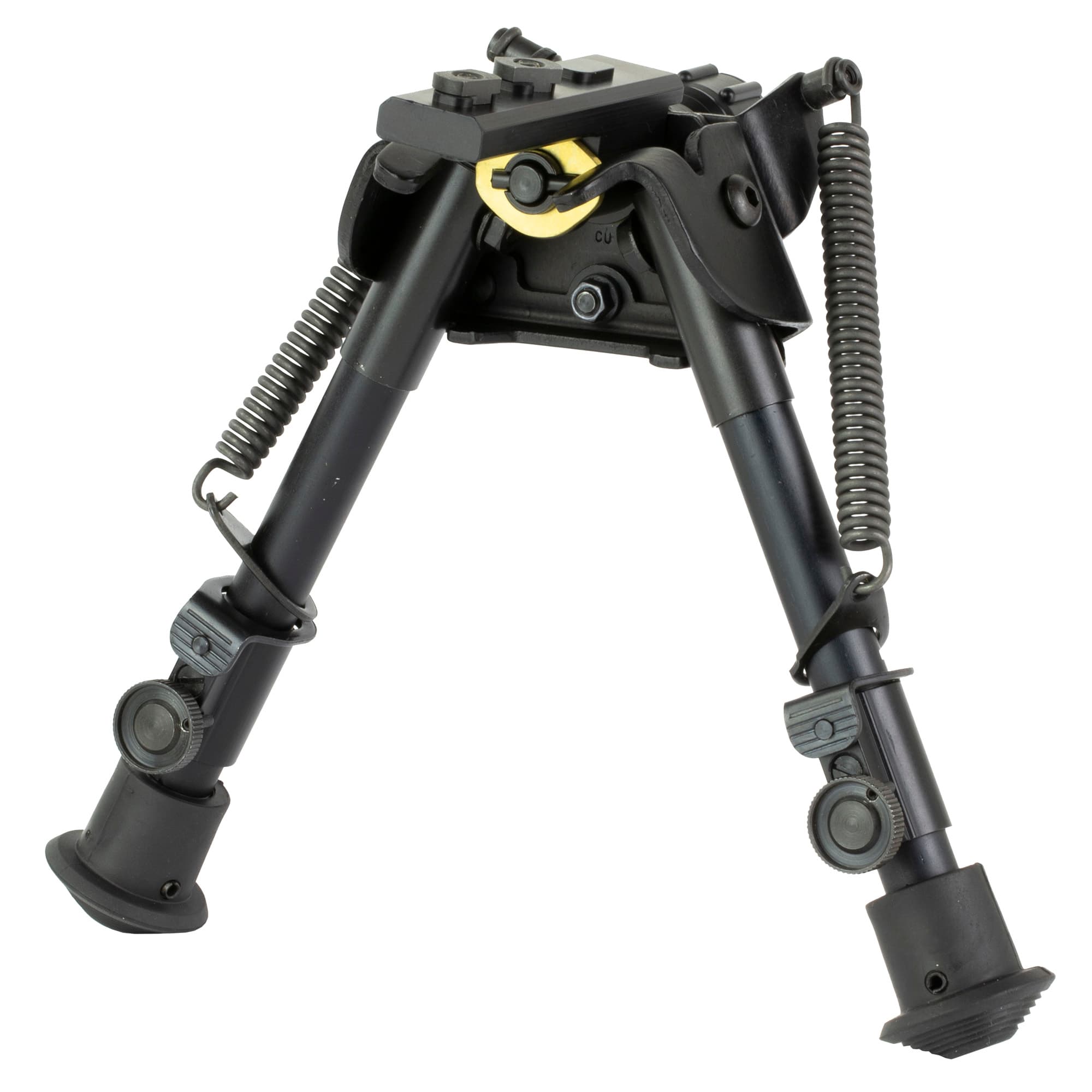 Harris Bipods S-BRM-LOK Swivel BR M-LOK, 6-9", Black Steel/Aluminum, Rubber Feet