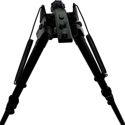 Harris Bipods S-25CM-LOK Swivel 25C M-LOK, 13.5-27", Black Steel/Aluminum, Rubber Feet