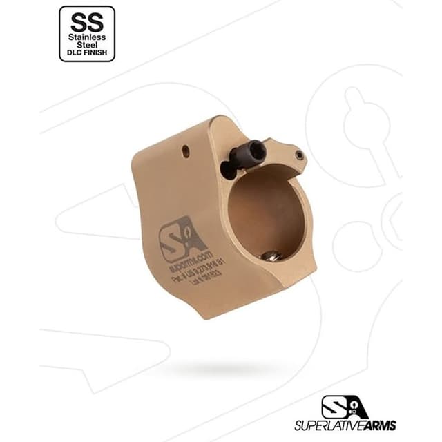Superlative Arms Ar15 Solid Stainless Adjustable Gas Block 936 Tan