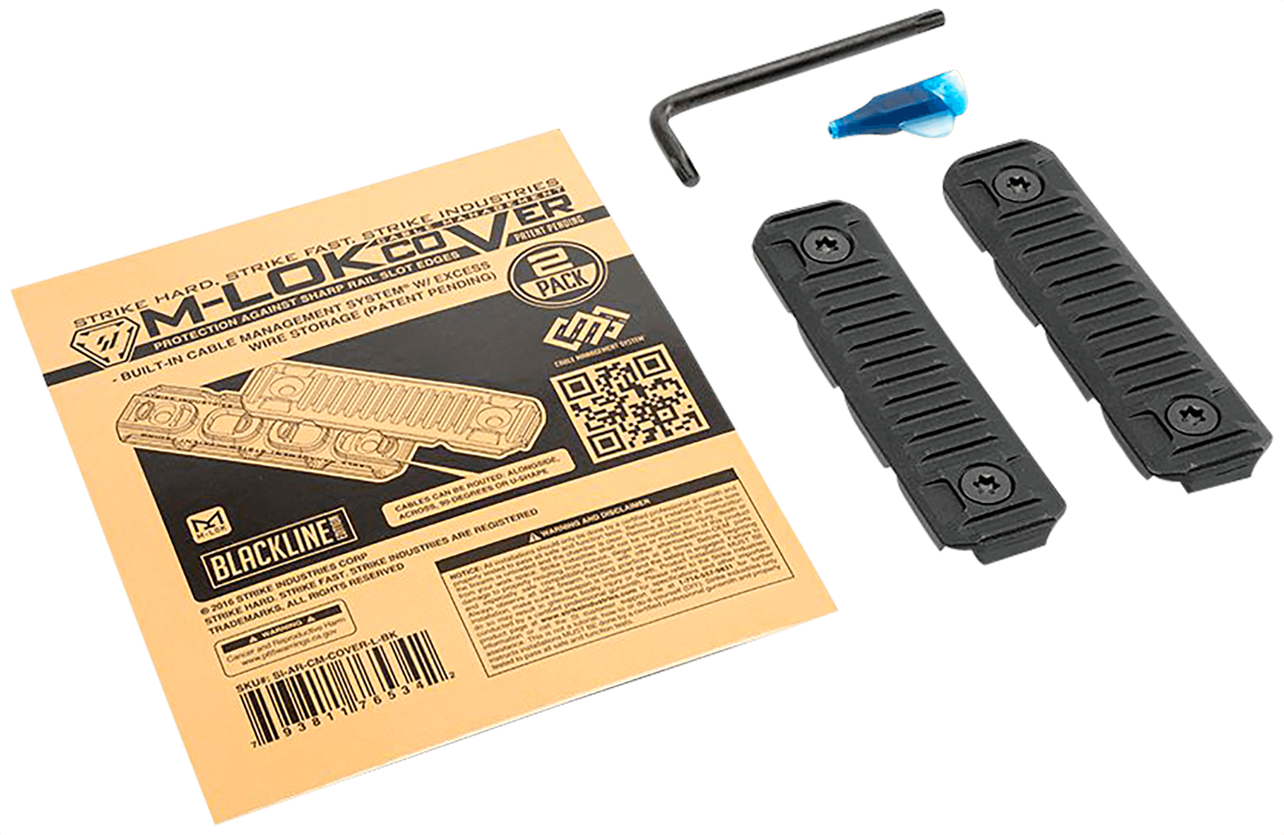Strike Industries AR-CM-COVER-L Cable Management Cover Long 3.14" Polymer M-Lok
