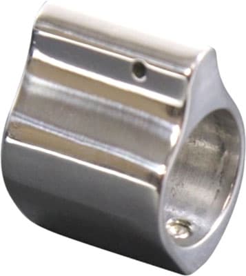 Guntec USA Low Profile Steel Gas Block 750 Diameter AR Gas System Stainless Finish