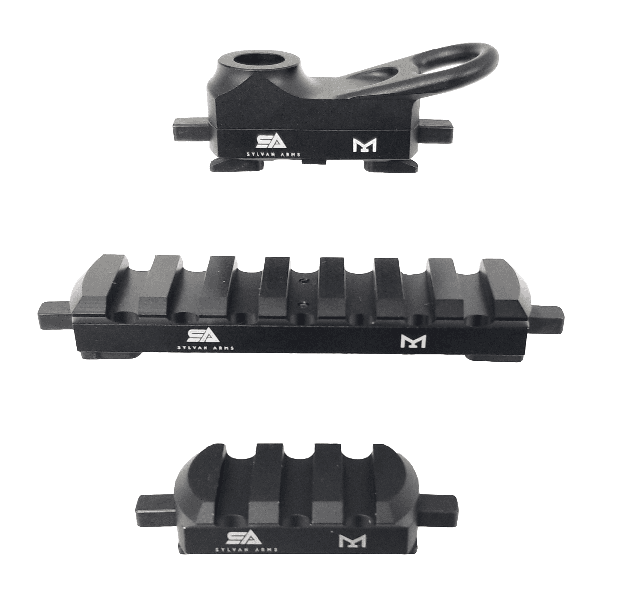 Sylvan Arms MLOK Rail Combo Pack 7 Slot 3 Slot Picatinny Mount Sling QD