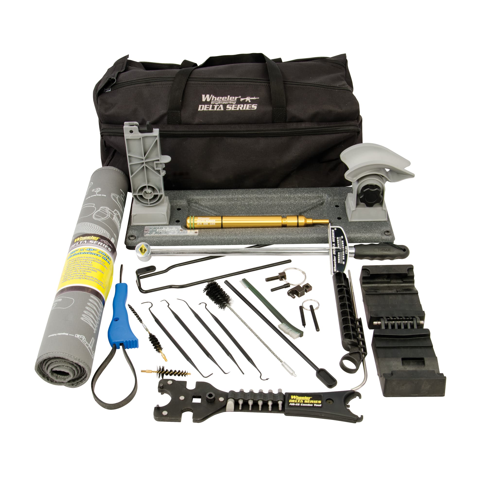 Wheeler 156555 Armorer's Professional Kit Black Multiple Rifle AR15/M16 19 Pieces
