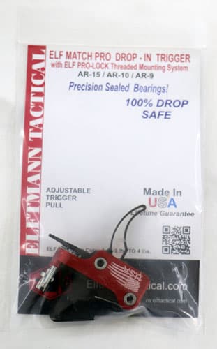 Elftmann AR-15 MATCH PRO Curved Finger Adjustable Trigger