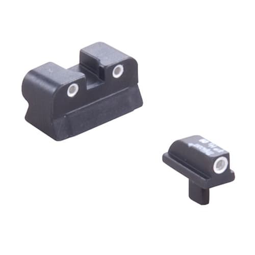 Trijicon 600145 Bright & Tough Night Sights  Green/Tritium White Outline Front Sight-Green/Tritium White Outline Rear Sight Colt 1911 0.055 Tang