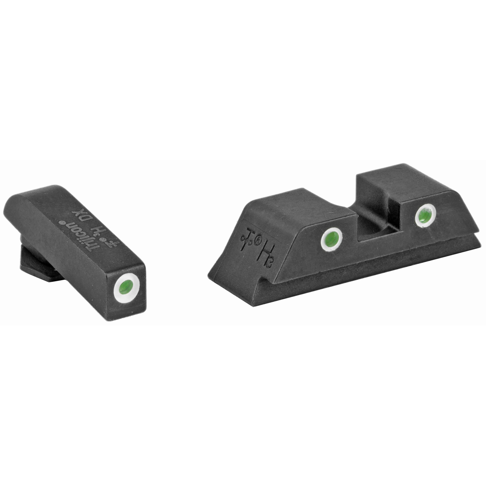 Trijicon Glock Night Sights Green Tritium White Outline Front Rear for 17 19