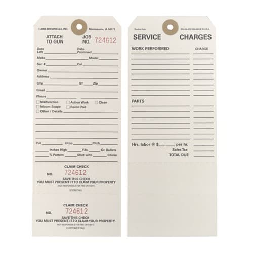DOUBLE-STUB CLAIM CHECKS 100 PACK