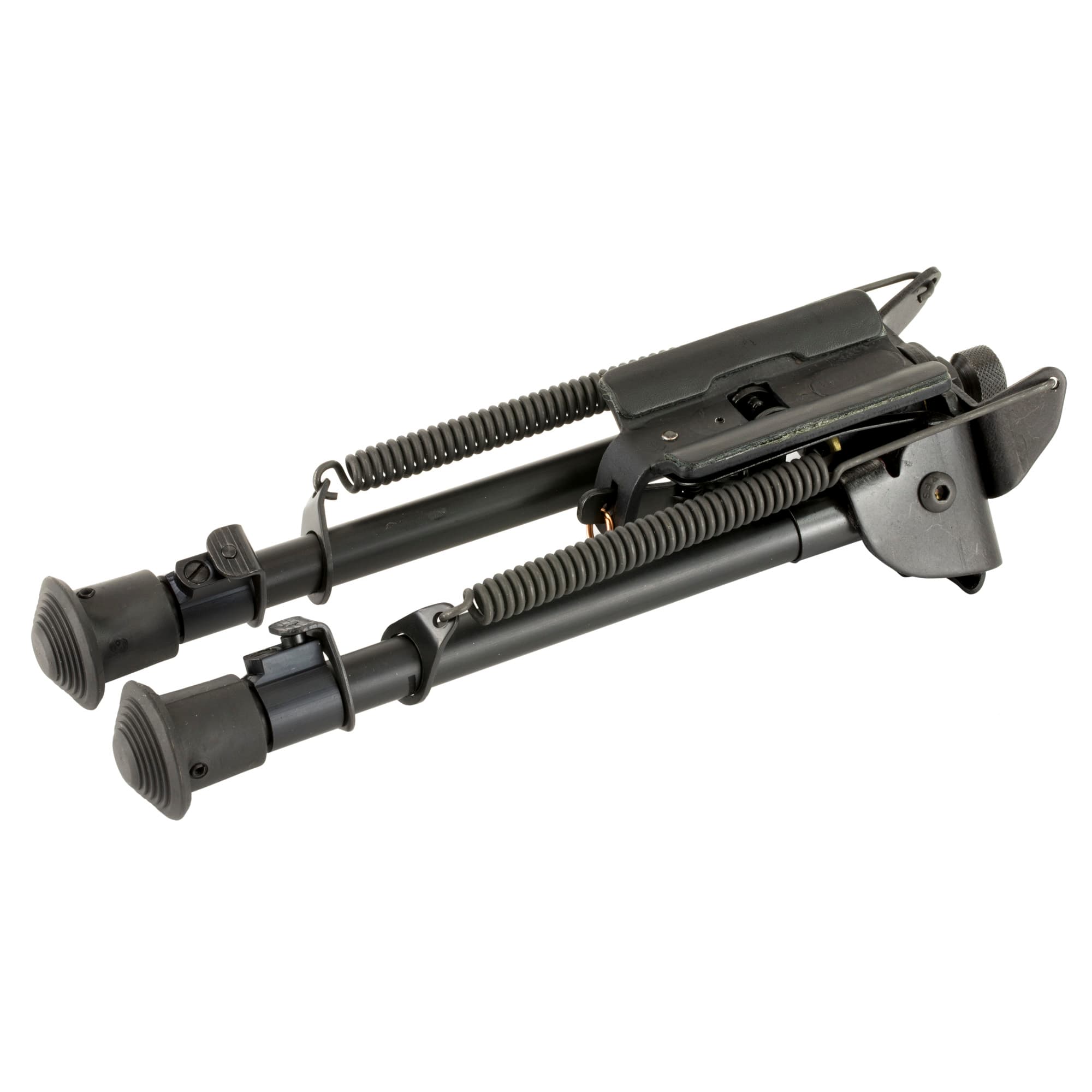 Harris Bipods LMS Swivel L Swivel Stud, 9-13", Black Steel/Aluminum, Notched Legs, Rubber Feet