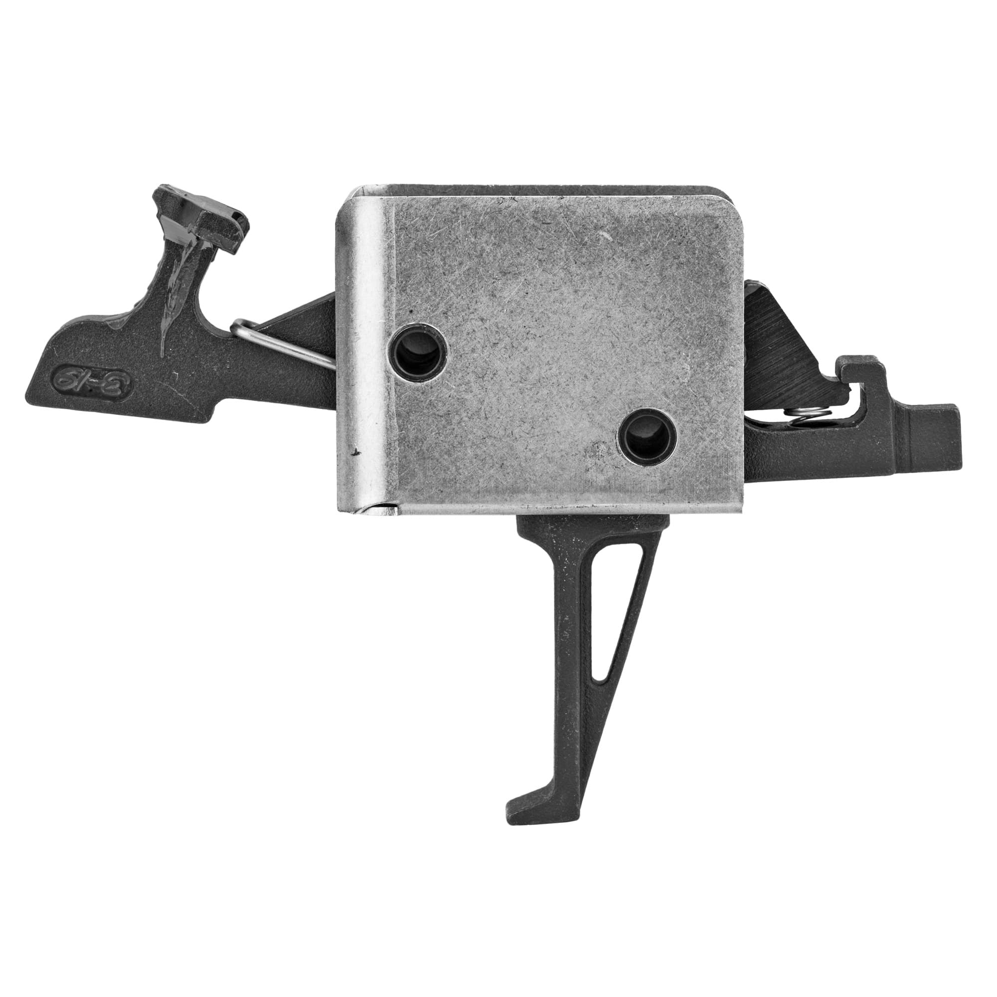 CMC Triggers AR15 AR10 Two Stage Trigger Flat 2 lb Set Release Black Silver
