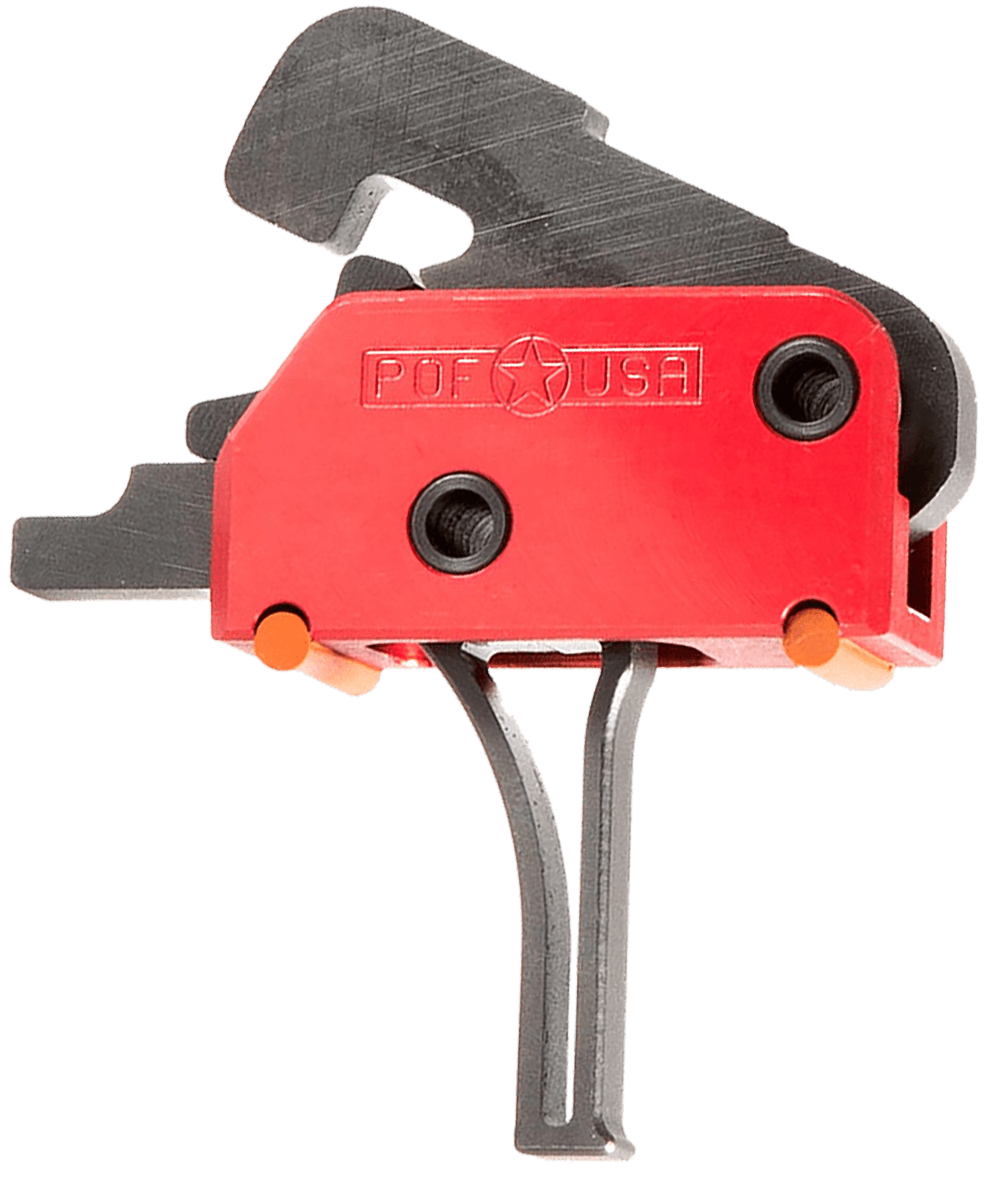 Patriot Ordnance Factory 00858 DropIn SingleStage Flat Trigger 3.5 lb AR Black Red