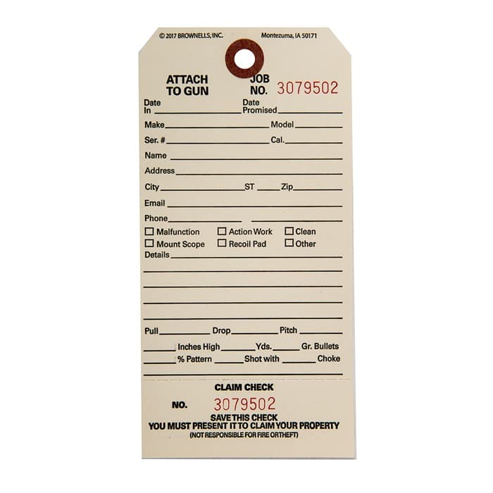 CC-1 SINGLE STUB CLAIM CHECKS 1,000 PACK