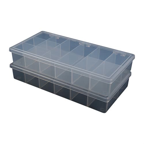 8-1/4''X4-1/4''X1-1/4'', 12 COMPARTMENTS PKG. OF 2