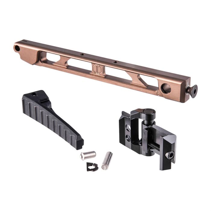 Jmac Customs AB-8 Folding Buttplate 8 Inch Arm Bar AR 15 Tan