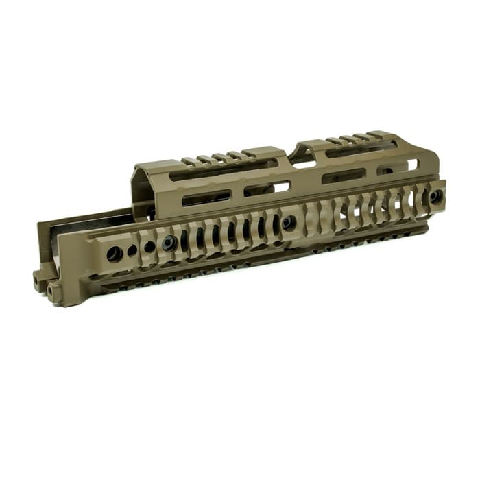 Midwest Industries AK Alpha Quad Rail 10" Flat Dark Earth Compatible with AKM