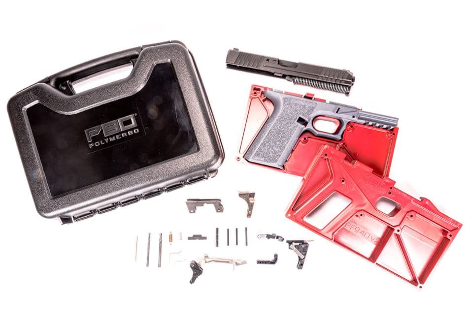Polymer 80 PF940 Gray 80% Frame Kit V2 With Assembled Slide Case
