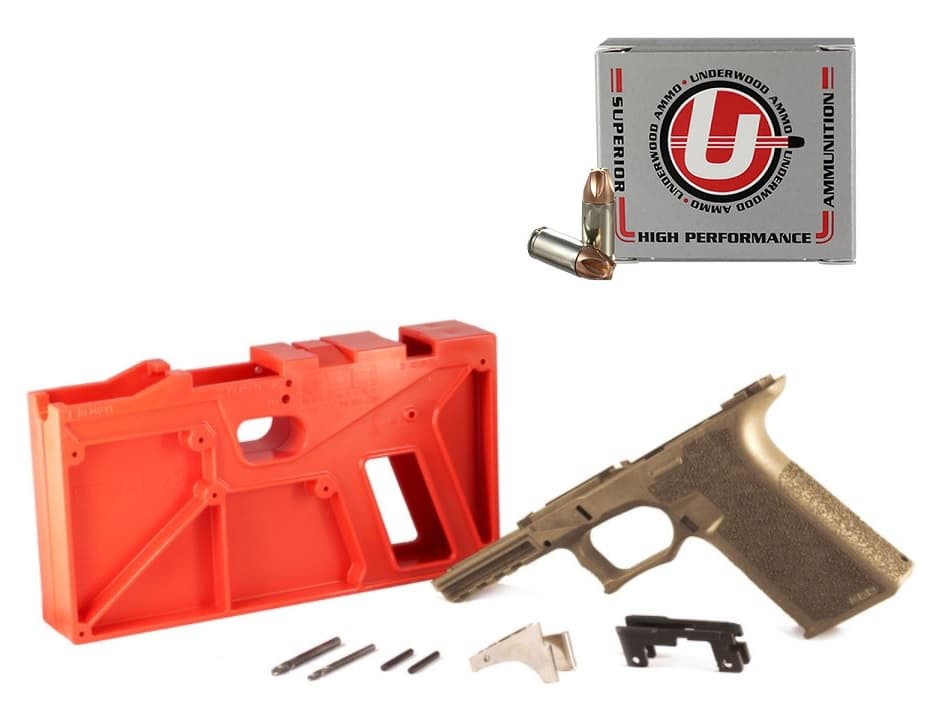 Polymer 80 PF940 80 Full Size Pistol Frame Kit V2 FDE Glock 17 22