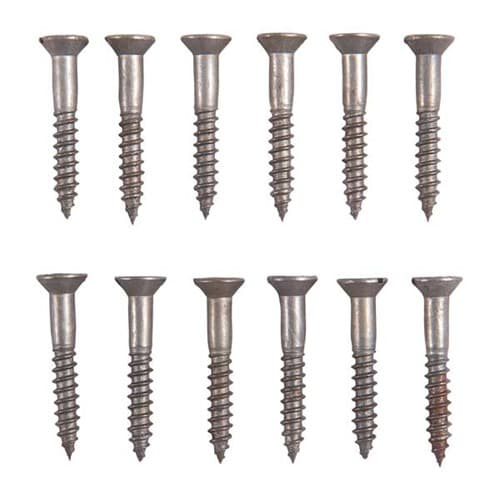 6X1'' STEEL FLAT HEAD WOOD SCREWS BLUED 12 PACK